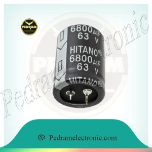 خازن 6800MF 63V  6800/63V 6800MF71V 25قطر ارتفاع 50سانت